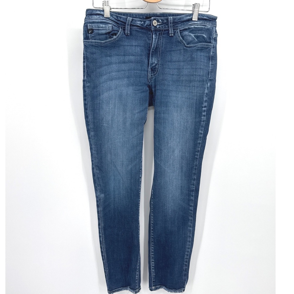 KanCan Women Jeans 29 Blue Dark Wash Raw Hem Skinny Denim KC8290A